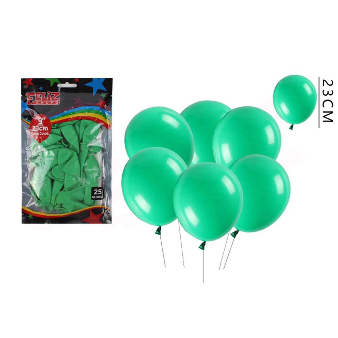 Globos verde oscuro 23cm 25pcs 1