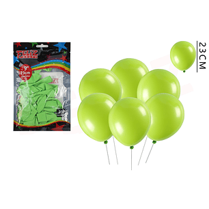 Globos verde 23cm 25pcs