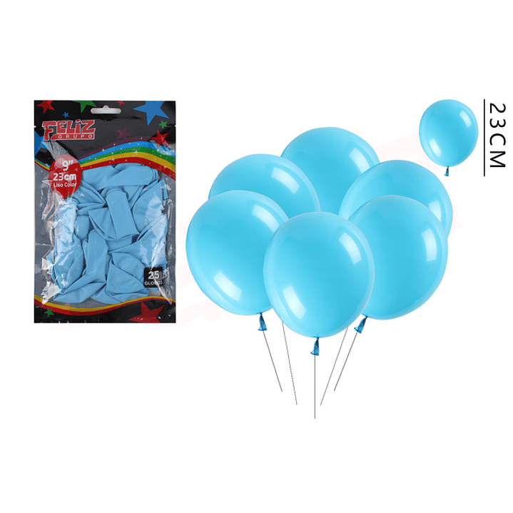 Globos celeste 23cm 25pcs 1