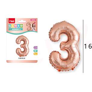 Globo metal numero 3 45cm