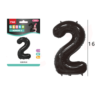 Globo numero 2 negro