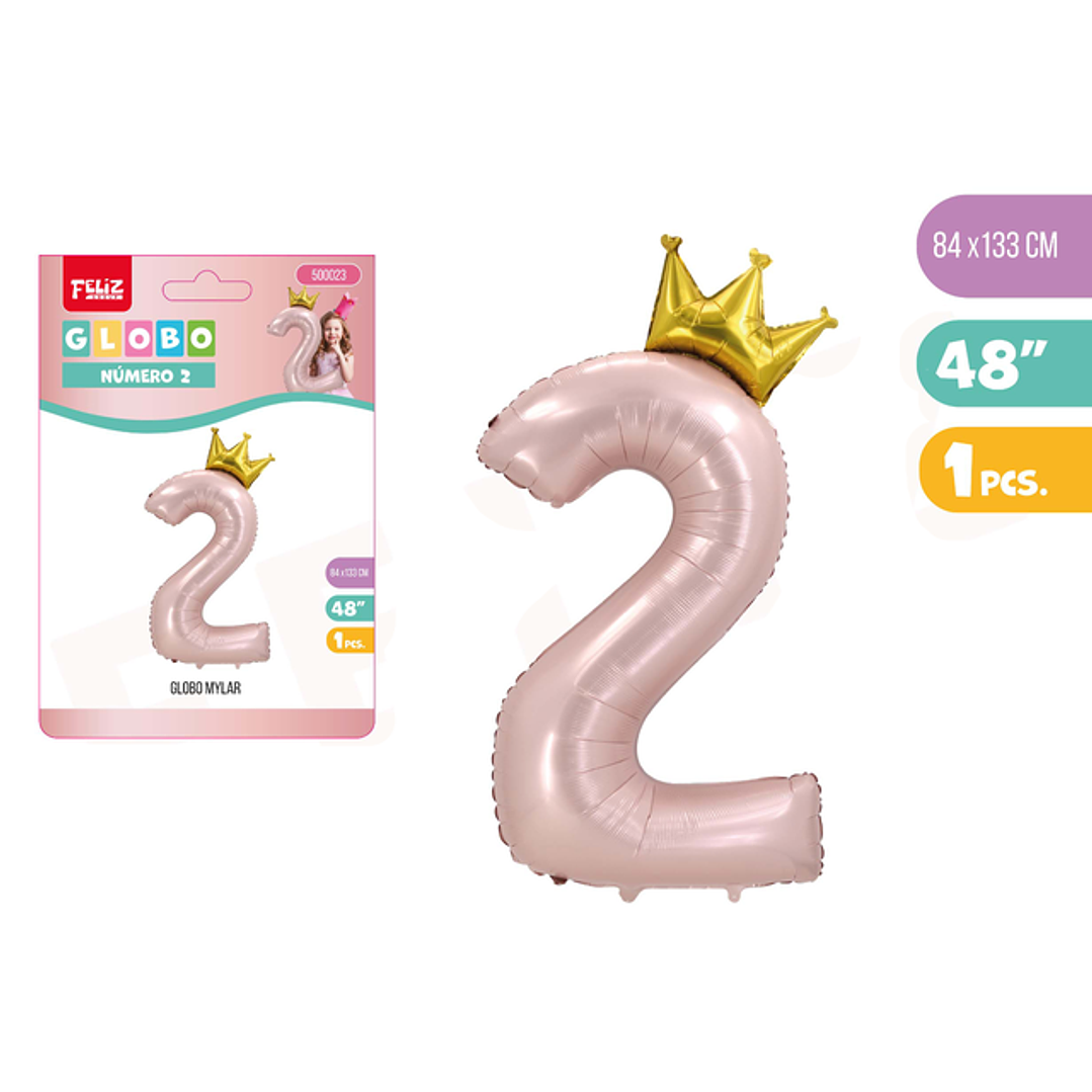 Globo aluminio 2 rosa 84*133cm 48pulgadas 1