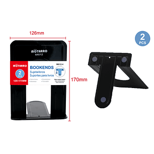 Sujetalibros Negro 170126Mm 2Pcs