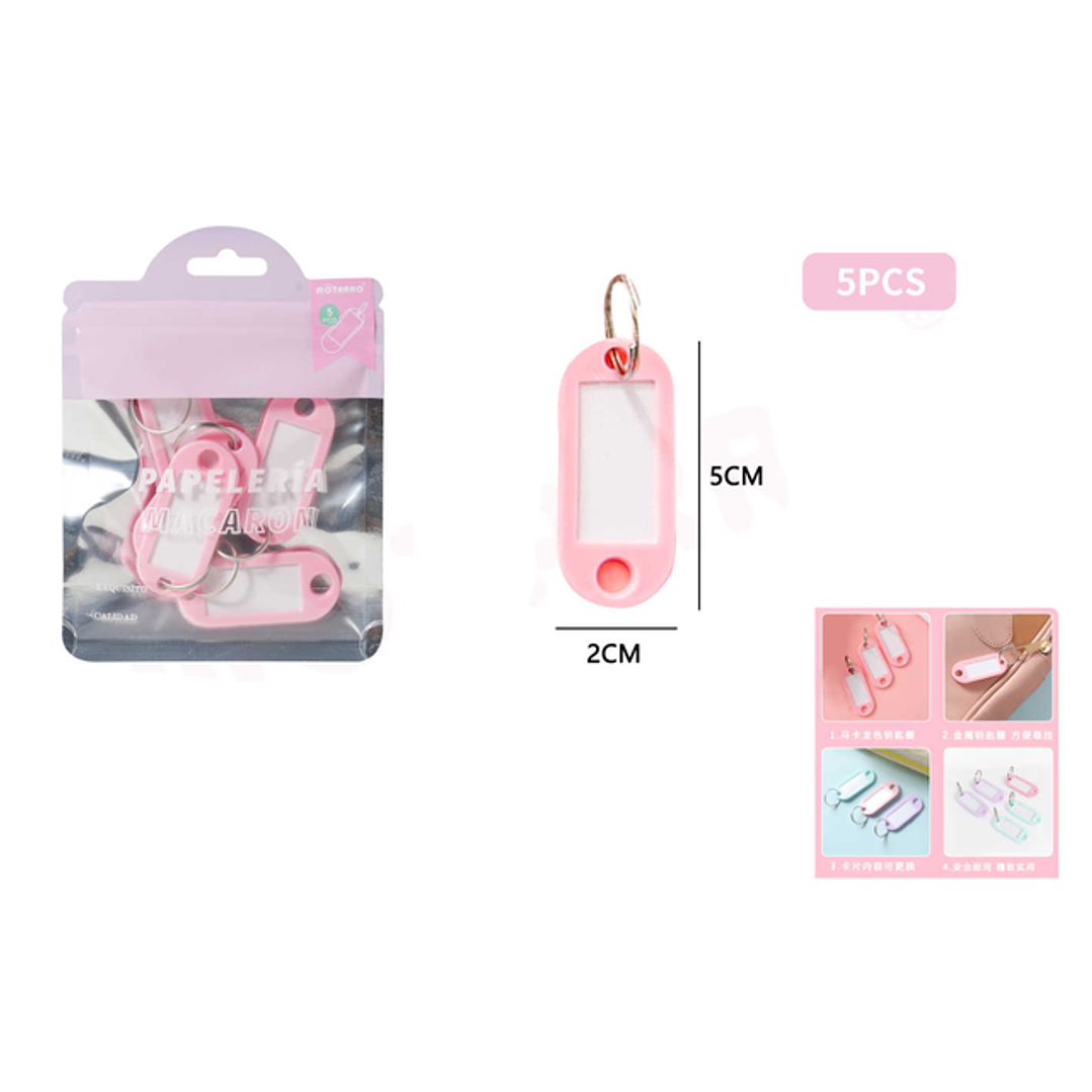 Identificador de llave 6.5*2.3cm 5pcs 1