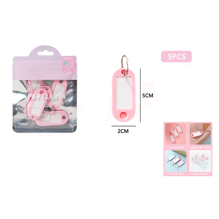 Identificador de llave 6.5*2.3cm 5pcs 1