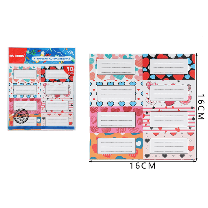 Etiquetas corazon 16*16cm 10pcs 1