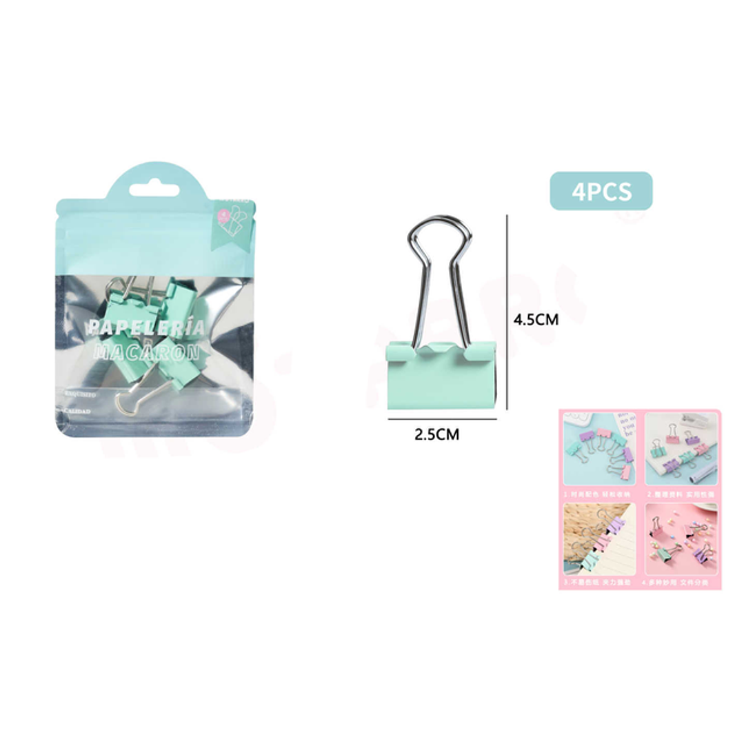 Pinza de papel 4.3*2.5cm 4pcs 1