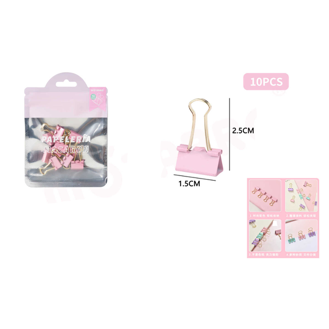 Pinza de papel 2.5x1.5cm 10pcs 1