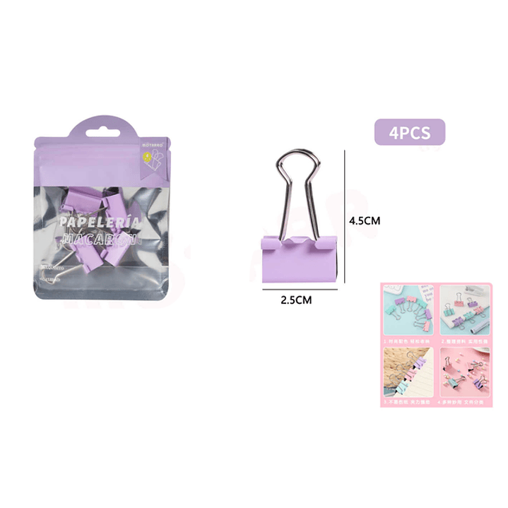 Pinza de papel 4.3*2.5cm 4pcs 1