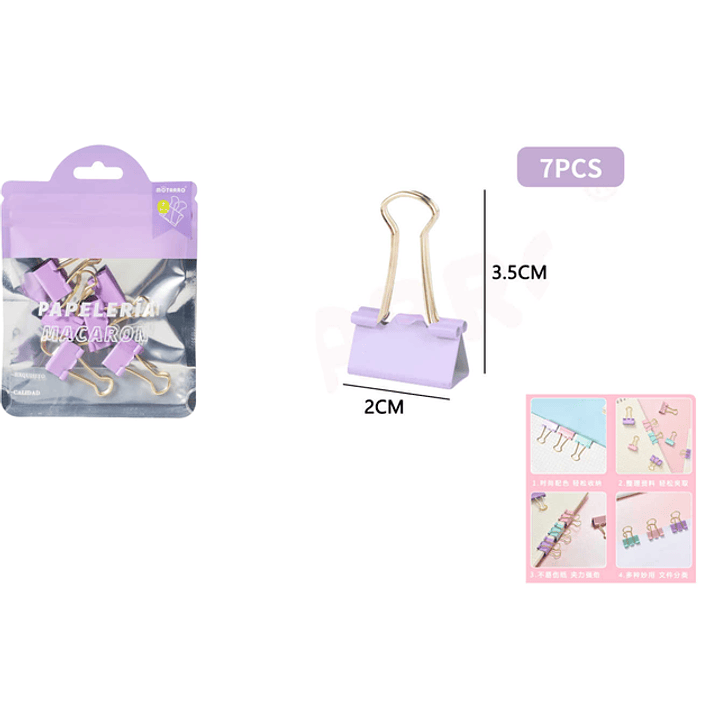 Pinza de papel 3.5*2cm 7pcs 1