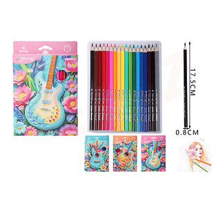 Lapices de color 17.5cm 18pcs