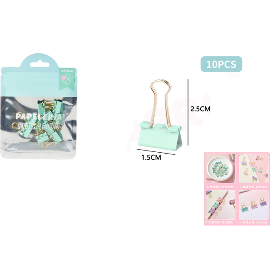 Pinza de papel 2.5*1.5cm 10pcs 1