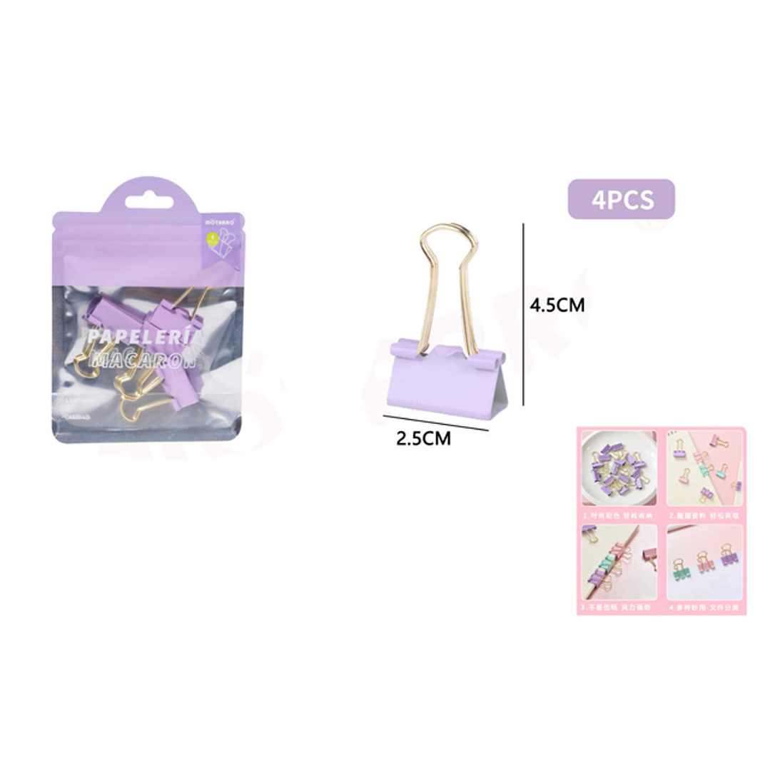 Pinza de papel 4.3*2.5cm 4pcs 1