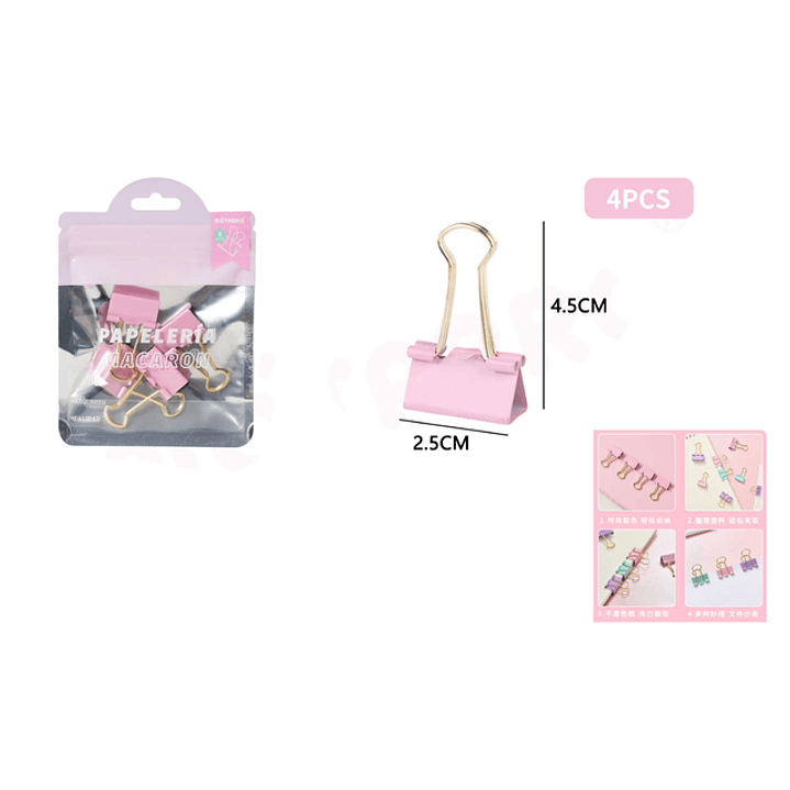 Pinza de papel 4.3*2.5cm 4pcs 1