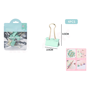 Pinza de papel 4.3*2.5cm 4pcs
