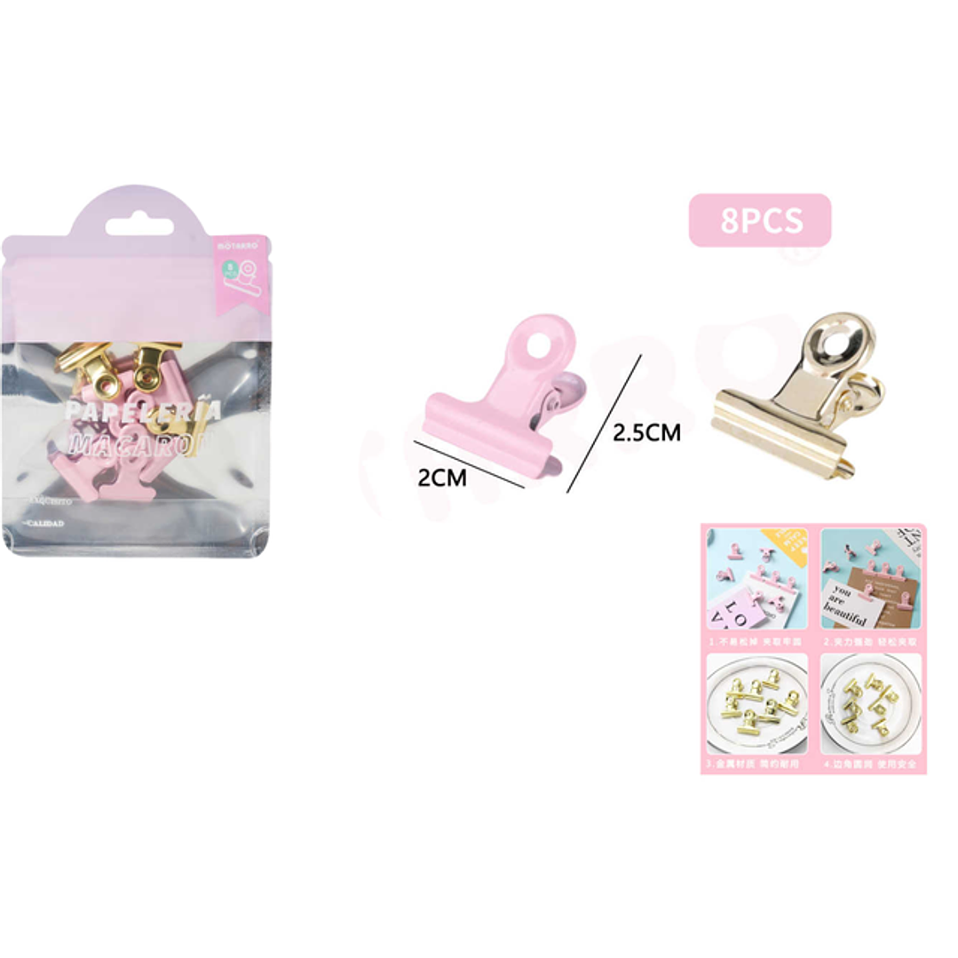 Pinza de papel 2.5*2cm 8pcs 1