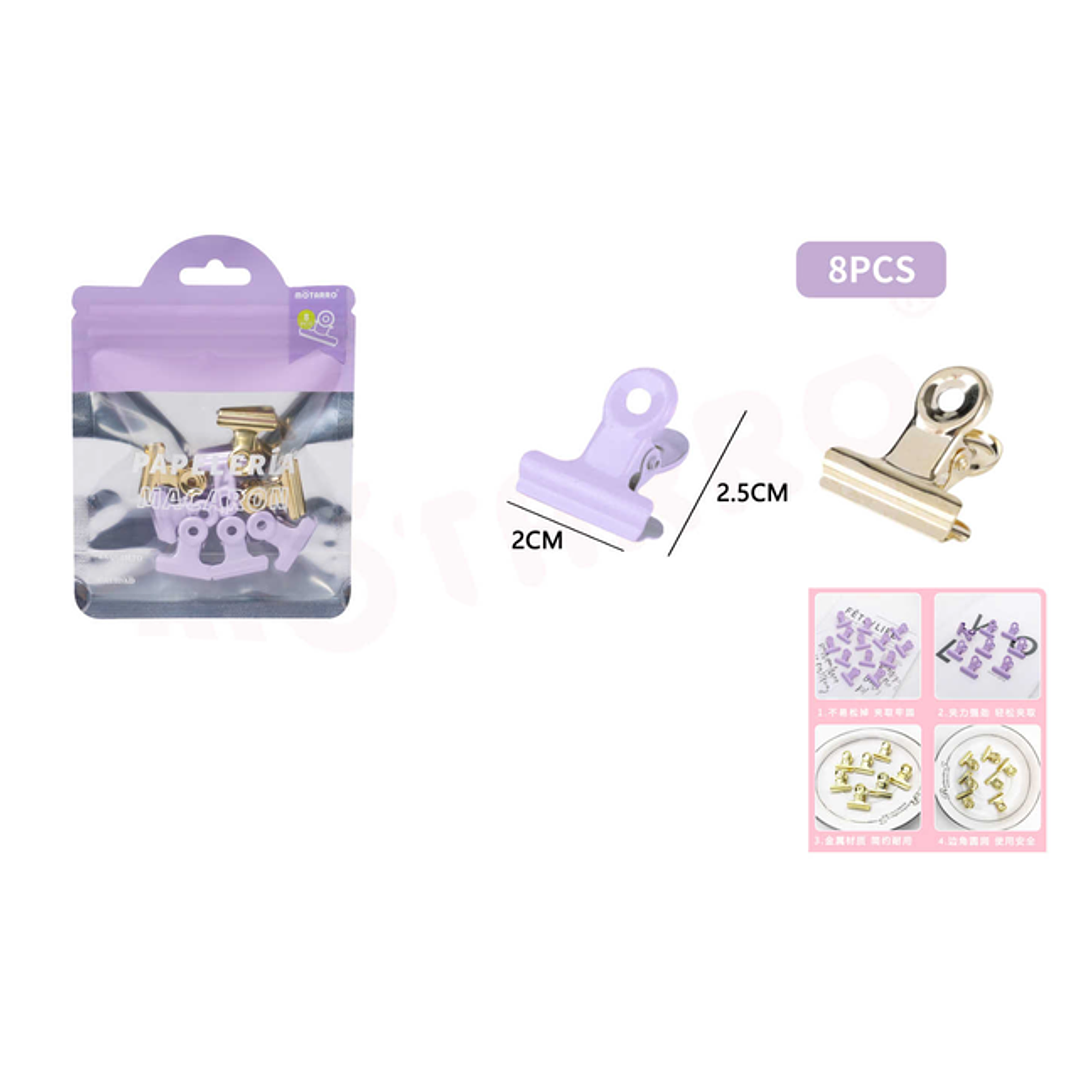Pinza de papel 2.5*2cm 8pcs 1
