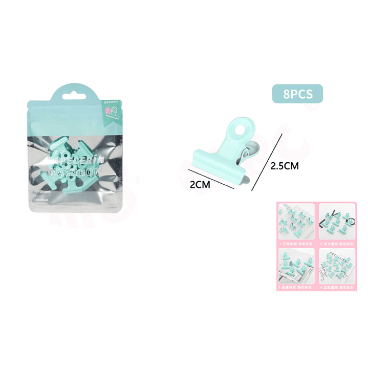 Pinza de papel 2.5*2cm 8pcs 1