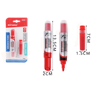 Plumones de pizarra+recambio rojo redonda 4mm