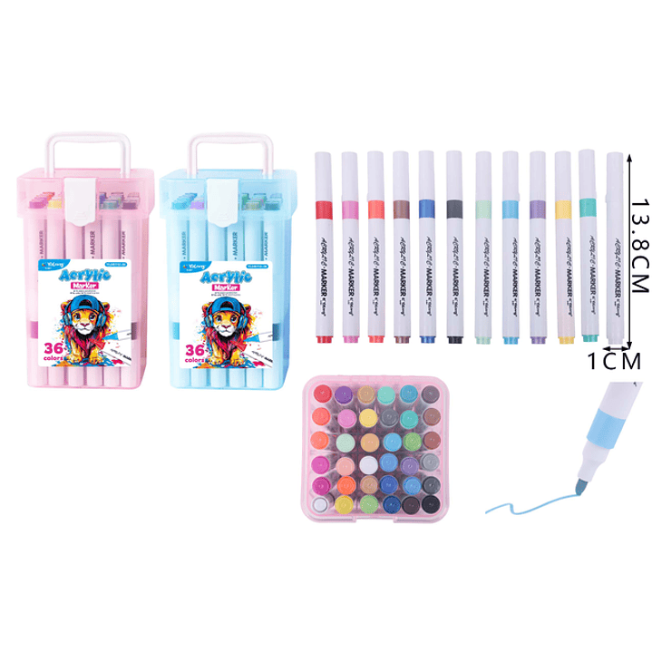 Marcadores De Color 36Pcs 1