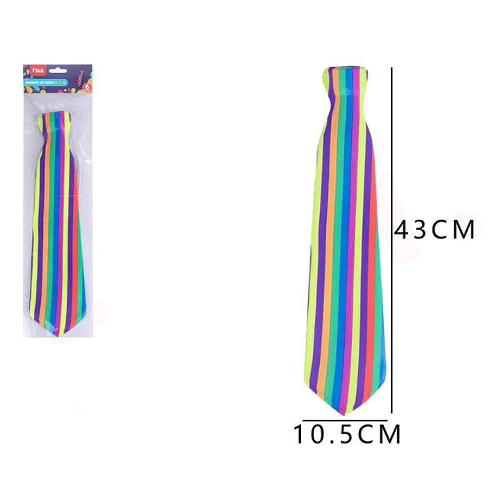Corbata fluor de fiesta 6pcs 1