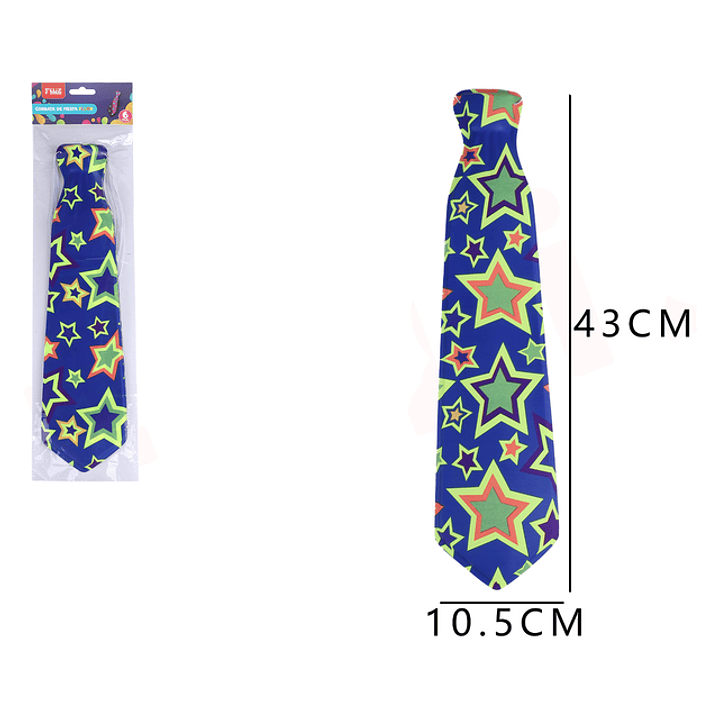 Corbata fluor de fiesta 6pcs 1