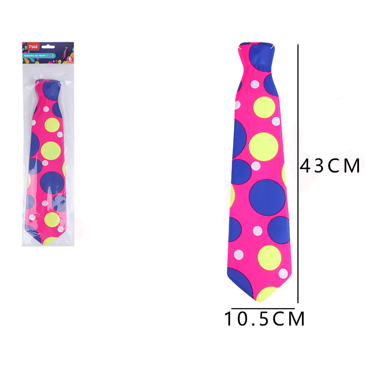 Corbata fluor de fiesta 6pcs 1