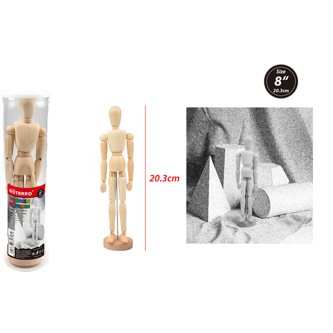 Figura Articulado Humana Madera 8Pul 1