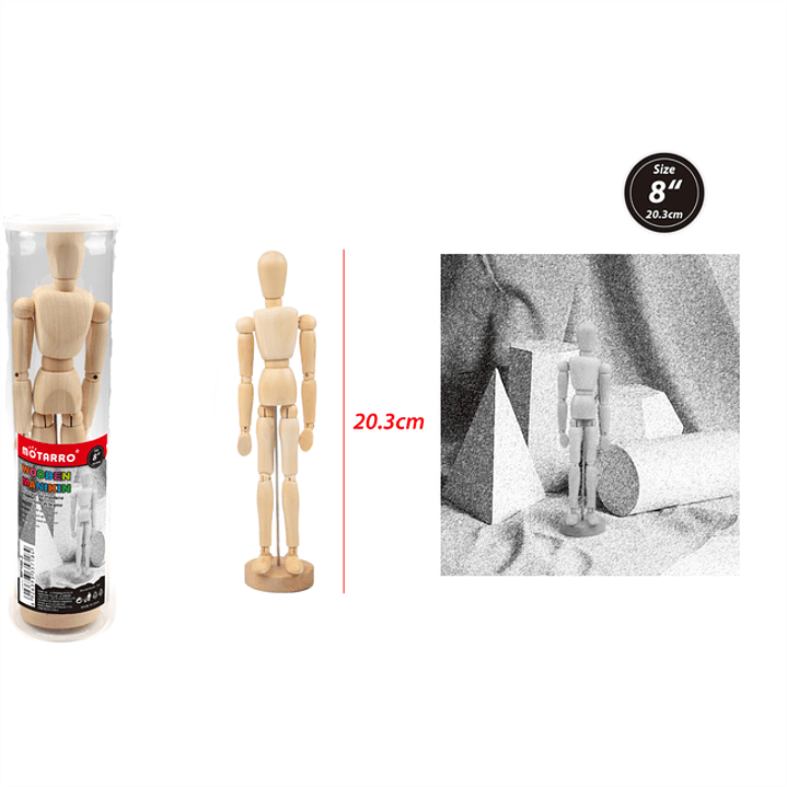 Figura Articulado Humana Madera 8Pul 1