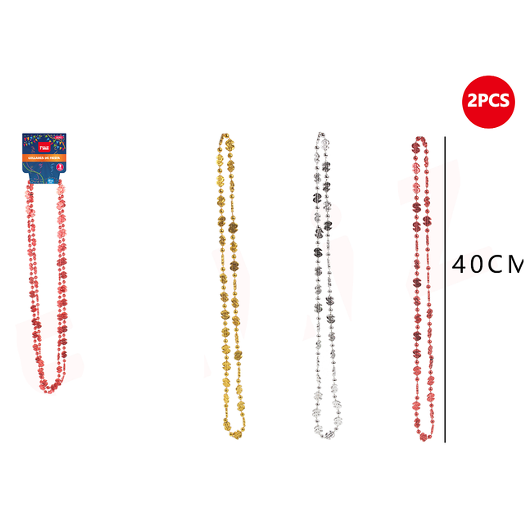 Collar perla dólar 40cm 2pcs 1