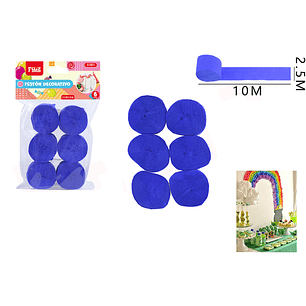 Serpentina azul 2.5cm*10m 6pcs