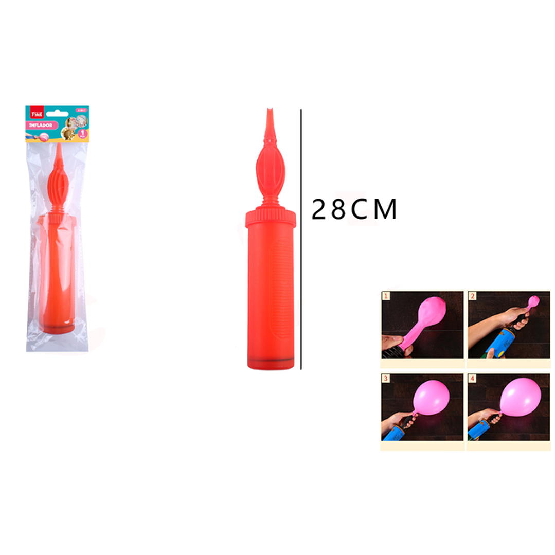 Inflador manual rojo 1