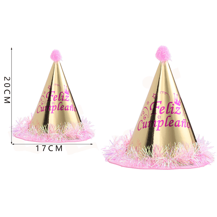 Gorros de letra cumpleanos rosado 1