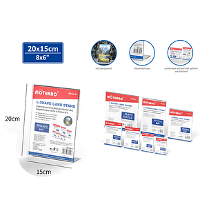 Soporte de tarjetas vertical 15*20cm 2mm