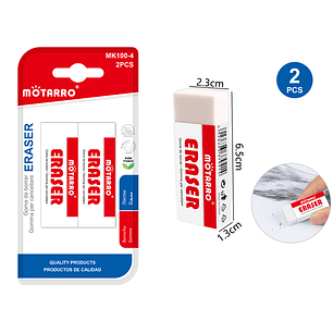Gomas de borrar blanco Plástica 2pcs