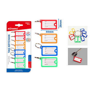 Llaveros con etiqueta 8pcs