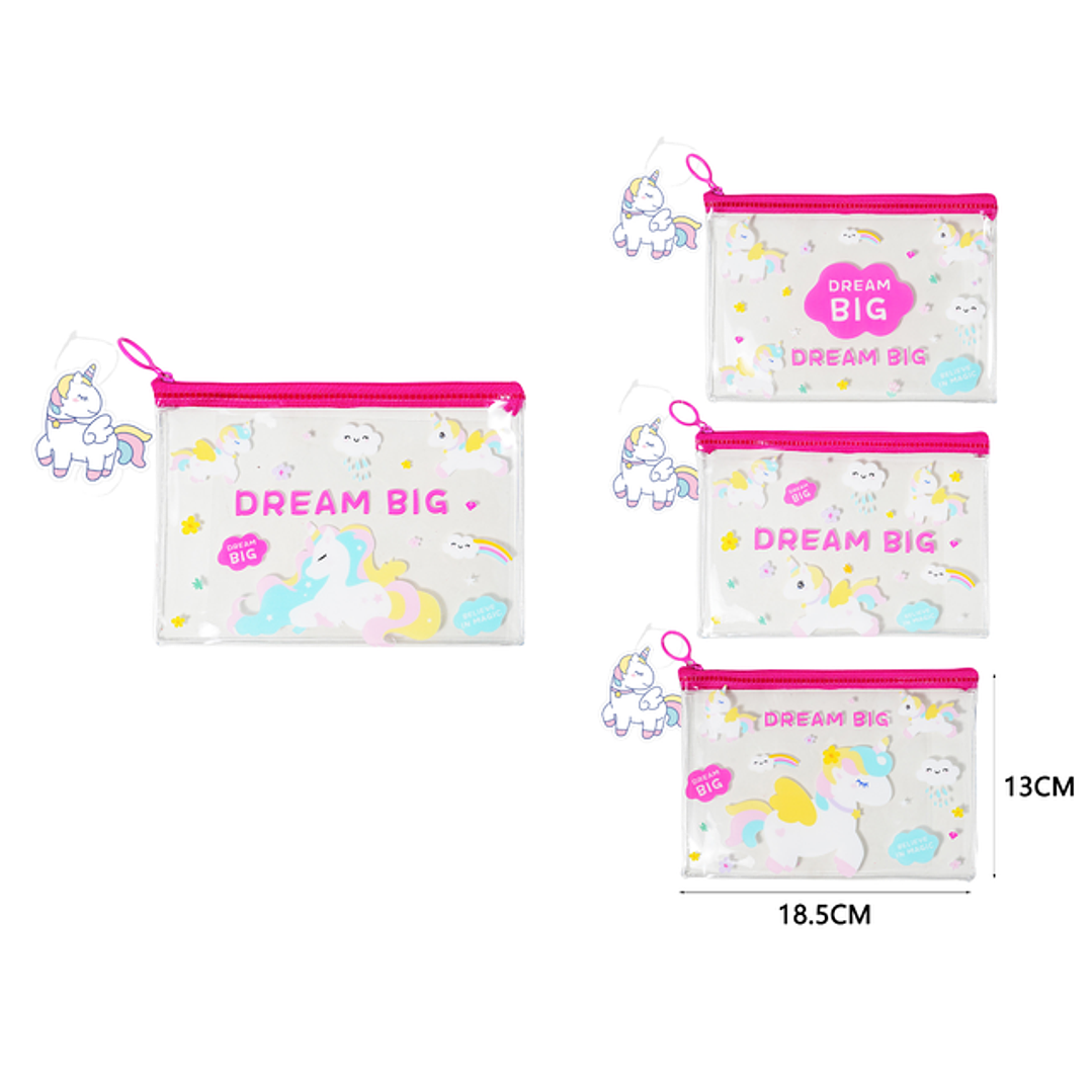 Bolsa con cierre unicornio 18.5*13cm pvc 1