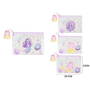 Bolsa con cierre sirena 29.7*21cm pvc