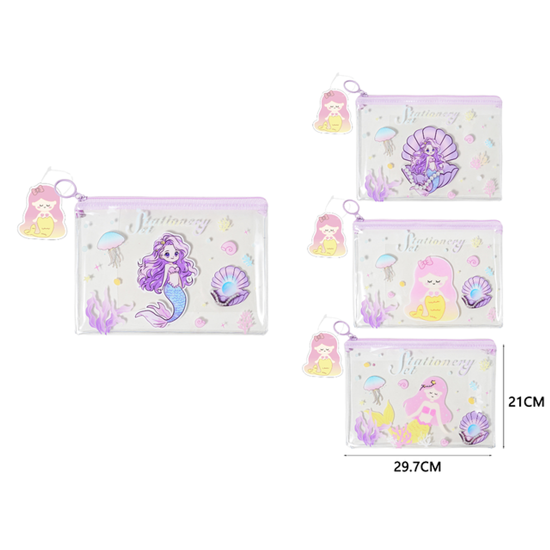 Bolsa con cierre sirena 29.7*21cm pvc 1