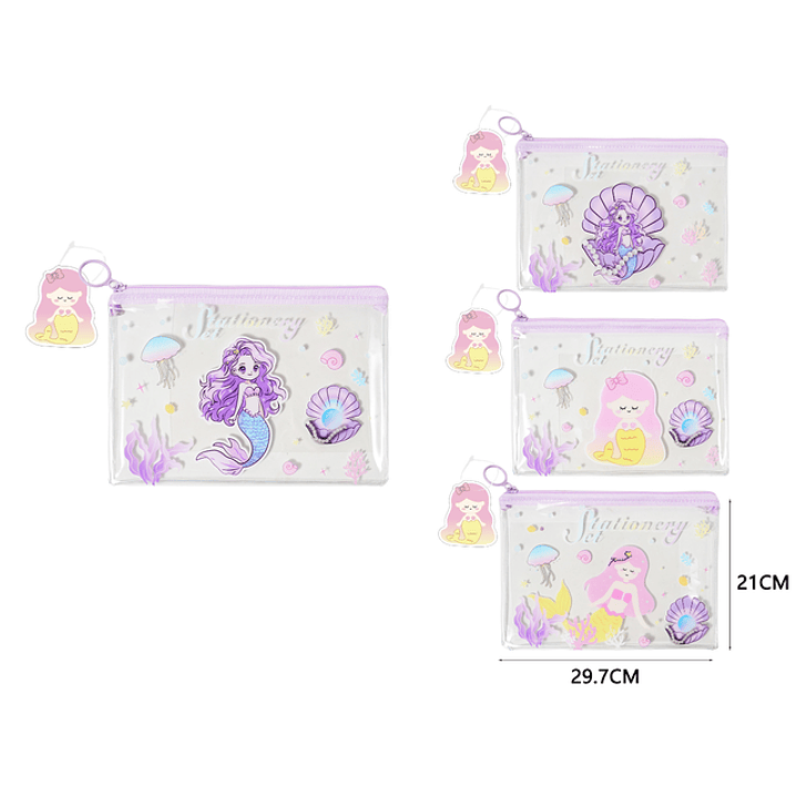 Bolsa con cierre sirena 29.7*21cm pvc 1