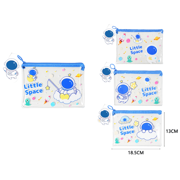 Bolsa con cierre astronauta 18.5*13cm pvc 1