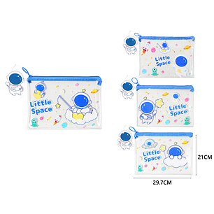 Bolsa con cierre astronauta 29.7*21cm pvc