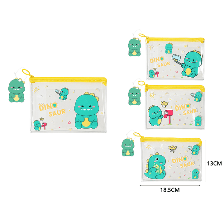 Bolsa con cierre dinosaurio 18.5*13cm pvc 1