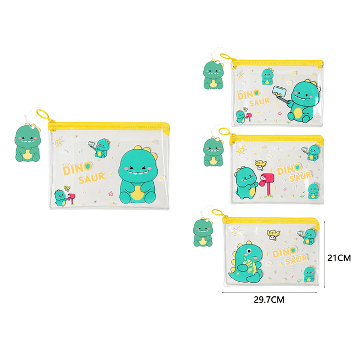 Bolsa con cierre dinosaurio 29.7*21cm pvc 1