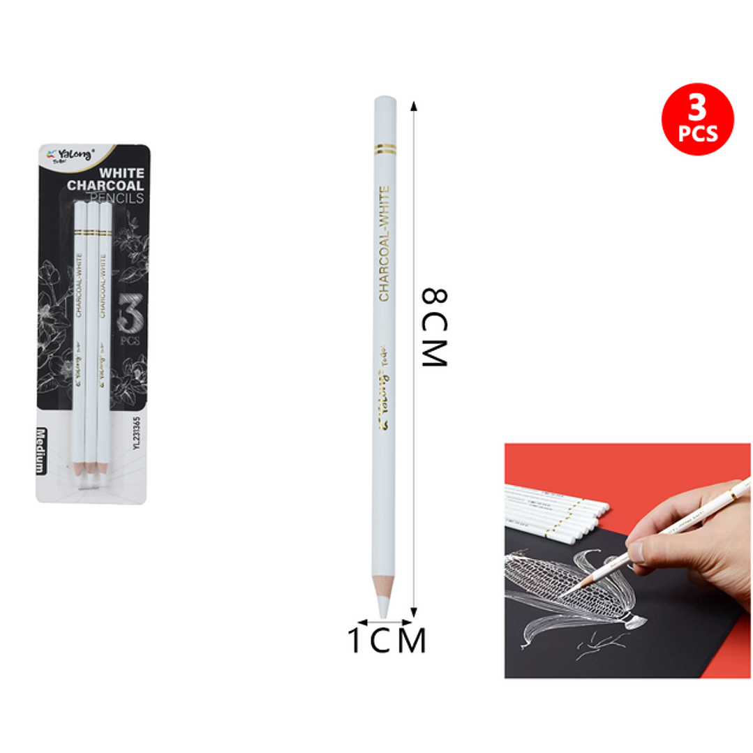 Lapices blanca 8cm 3pcs 1