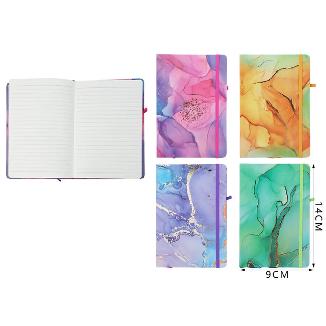 Libreta con elastico 80hojas A6 1