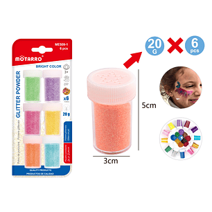 Glitter tornasol 20g 6pcs