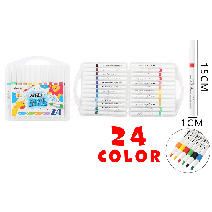 Marcadores De Colores 15Cm 24Pcs 1