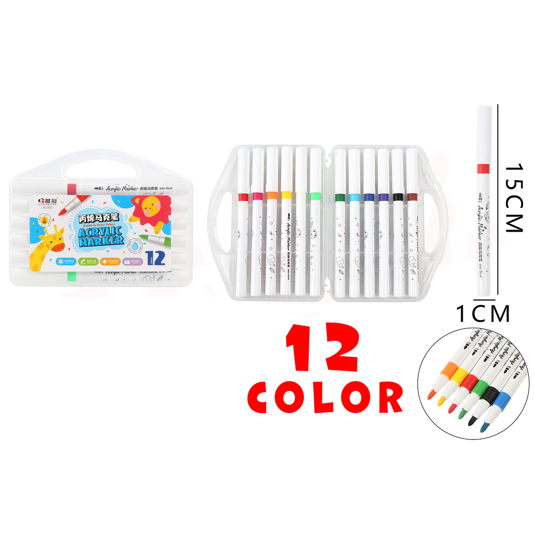 Marcadores De Colores 15Cm 12Pcs 1