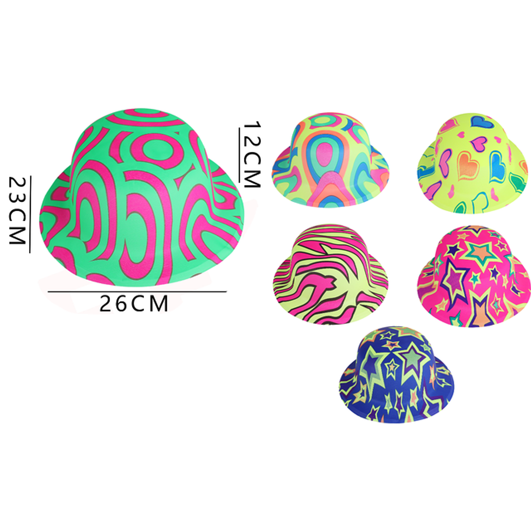 Gorro fluorescente de fiesta 26cm 1